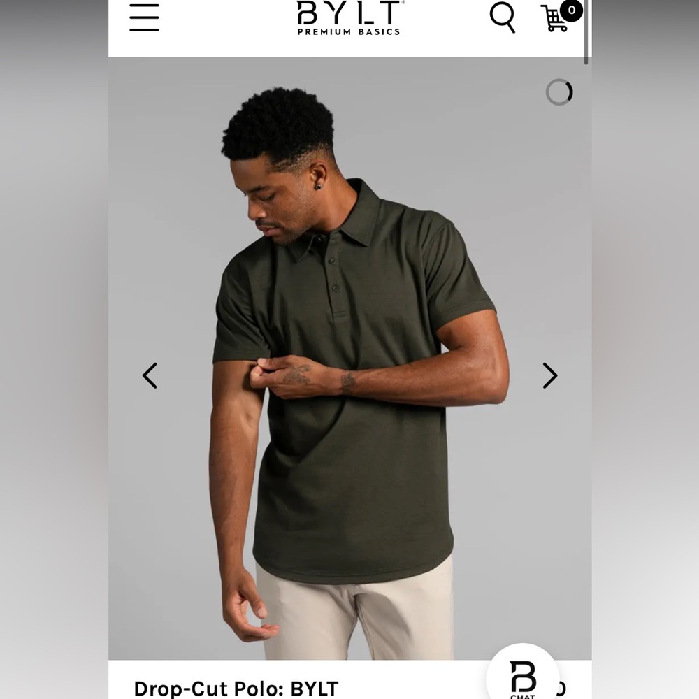 Mens BYLT Designer Polo - Drop Cut